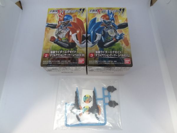 ★新品★SHODO-X 仮面ライダー11 「②③仮面ライダーエグゼイド ダブルアクションゲーマー レベルXX (L+R)」+「⑥拡張パーツ LVXX分のみ」拍卖