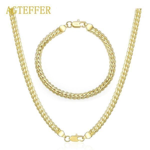 ZK046:【定価132800円】1円スタート 18KGP チェーン ネックレス ブレスレット ゴールド 男女兼用拍卖