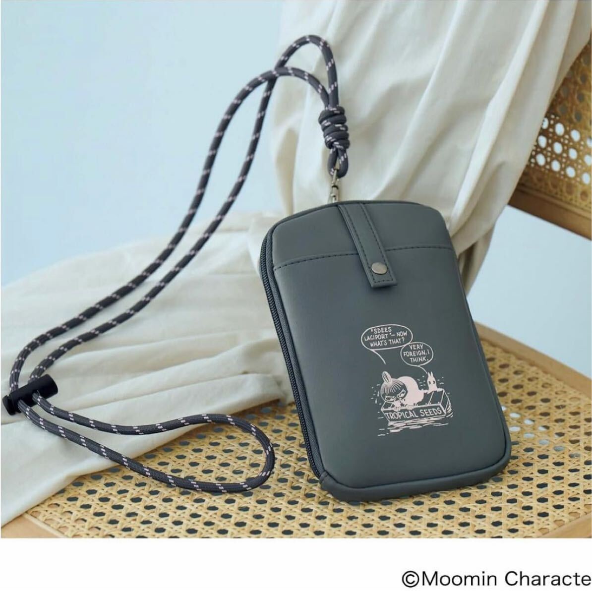 リンネル2025年7月号付録★MOOMIN リトルミイ 肩掛けもできて便利な ストラップ付きマルチケース!拍卖