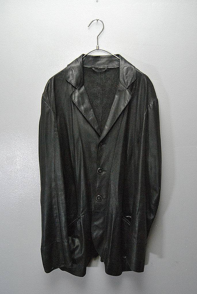 EMPORIO ARMANI レザー3Bジャケット エンポリオアルマーニ 3B ブラック 52拍卖