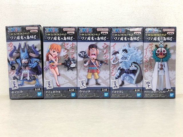077/X627★ONE PIECE ワンピース ワールドコレクタブルフィギュア ワノ国 鬼ヶ島編 8 全5種コンプリートセット 未開封品拍卖
