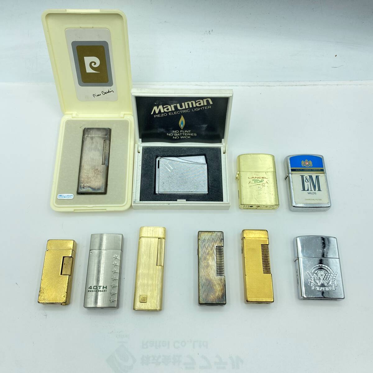 『AA29』ライター10点まとめ ダンヒルゴールドカラー/シルバーカラー/マルマン/ピエールカルダン/他 火花2点あり ヴィンテージ品 現状品拍卖