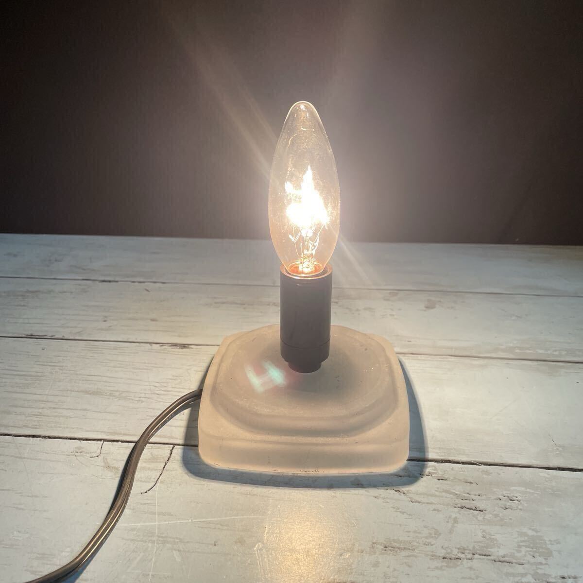 ステンドグラス用 ランプベース ガラス ヴィンテージ 古道具 ランプスタンド テーブルランプ シェード用フレーム卓上照明器具部品 (A-3175)拍卖