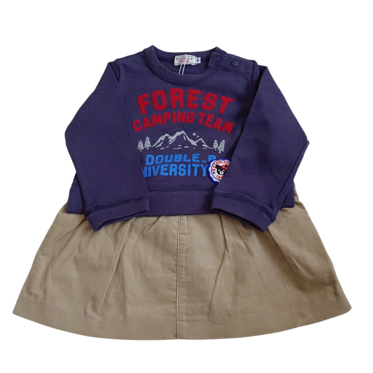 ☆半額以下☆タグ付き☆ダブルBガールズのワンピース(80cm)拍卖