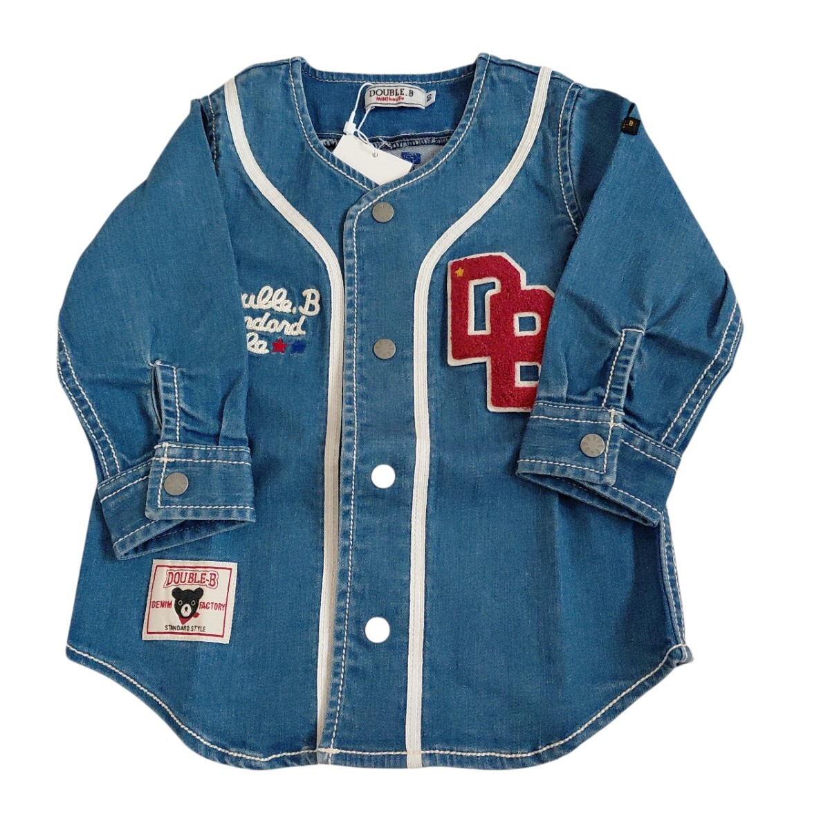 ☆1万円引き☆タグ付き☆ダブルBのユニフォーム風シャツ(80cm)拍卖