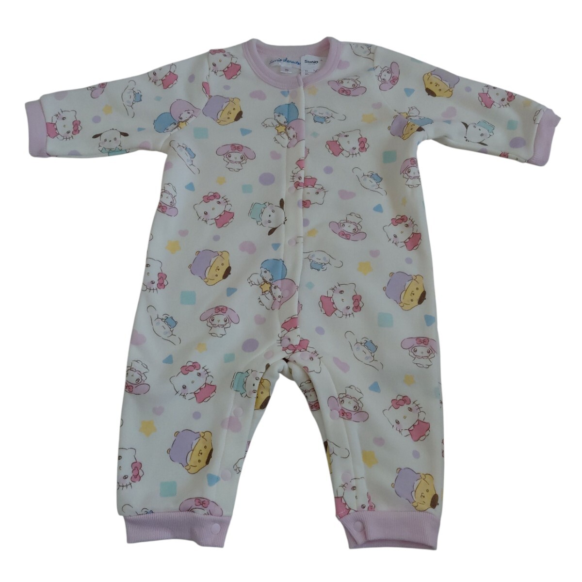 ☆タグ付き☆サンリオキャラクターの裏起毛カバーオール(70cm)拍卖