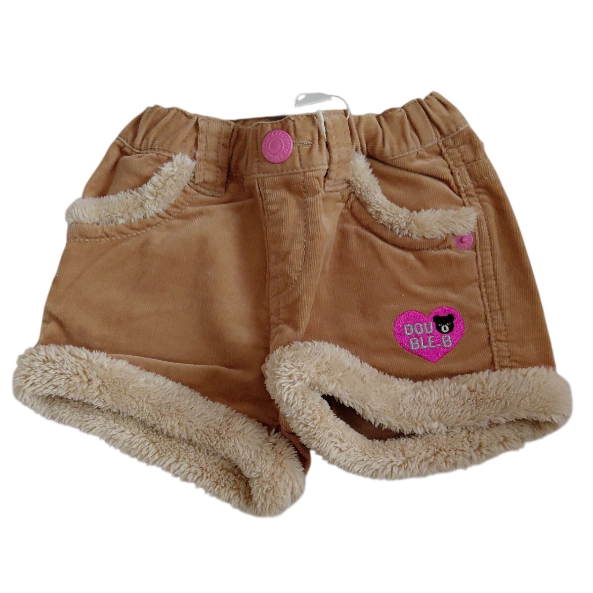☆タグ付き☆ダブルBガールズのコーデュロイショートパンツ(90cm)拍卖