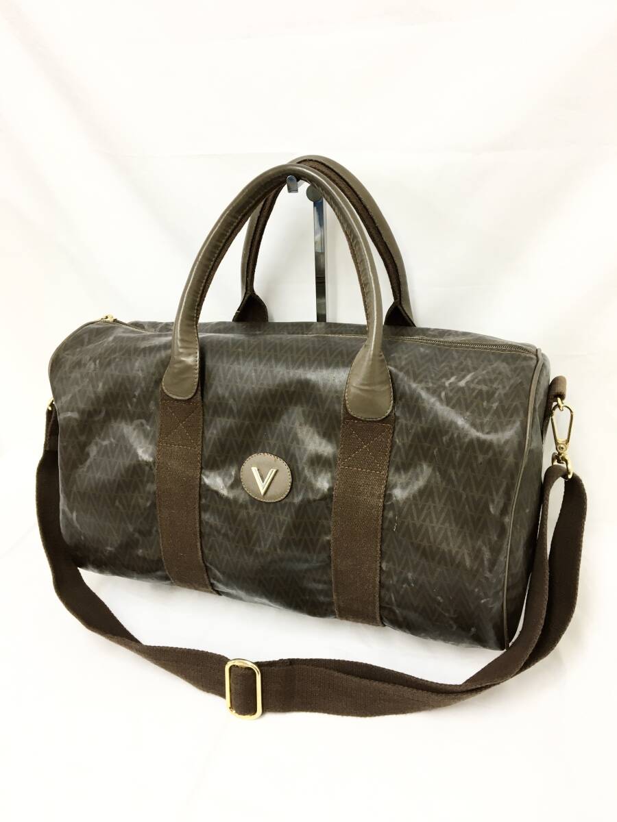 ◇1円◇ MARIO VALENTINO マリオヴァレンティノ 2way ボストンバッグ PVC レザー 旅行かばん トラベルバッグ 大容量拍卖