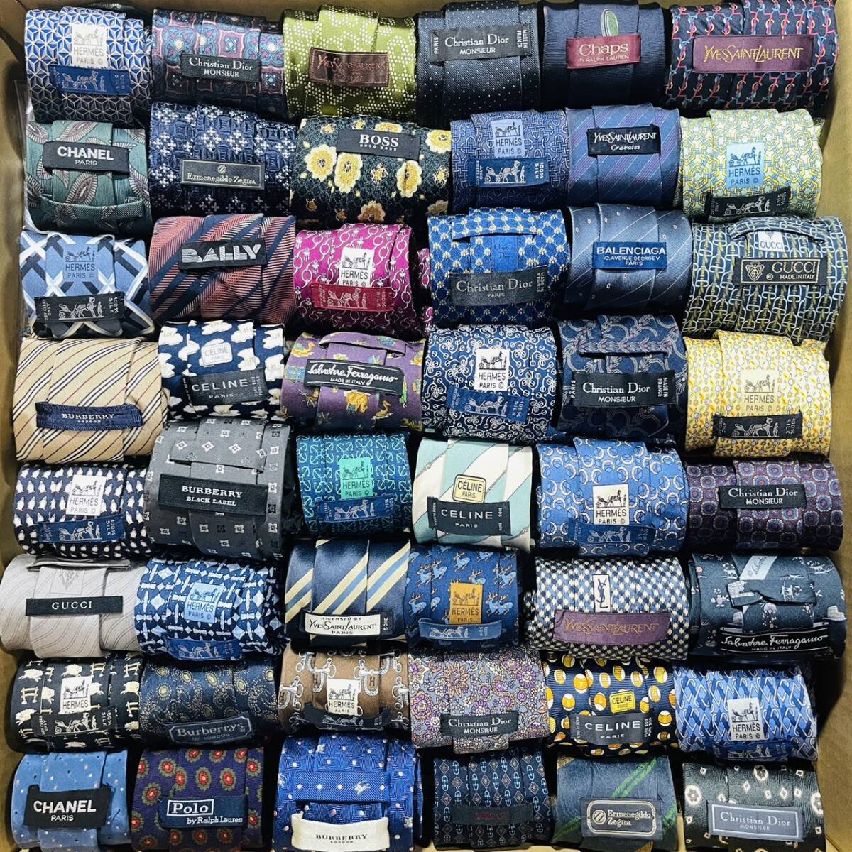 500本以上 新品同様など 大量 ネクタイ ブランド HERMES CHANEL BURBERRY GUCCI FENDI DIOR CELINEなど Lot Set Mixed まとめ セット J16拍卖