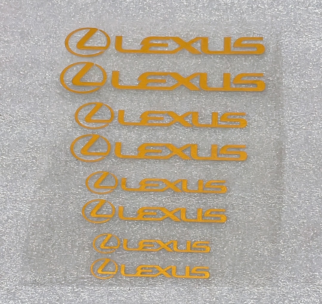 レクサス ブレーキ キャリパー ステッカー 黄 8枚セット LEXUS シール HS CT UX NX IS RX RC GS ES LS LX拍卖