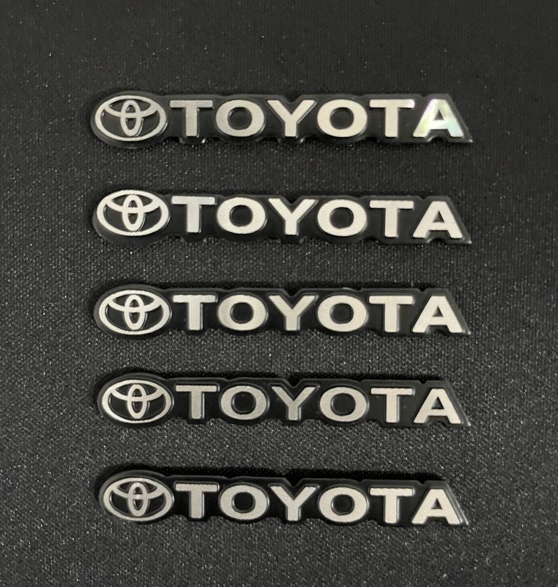 ★TOYOTA★5個セット トヨタ スピーカー用ミニ エンブレム 両面テープ付 アルミ製拍卖