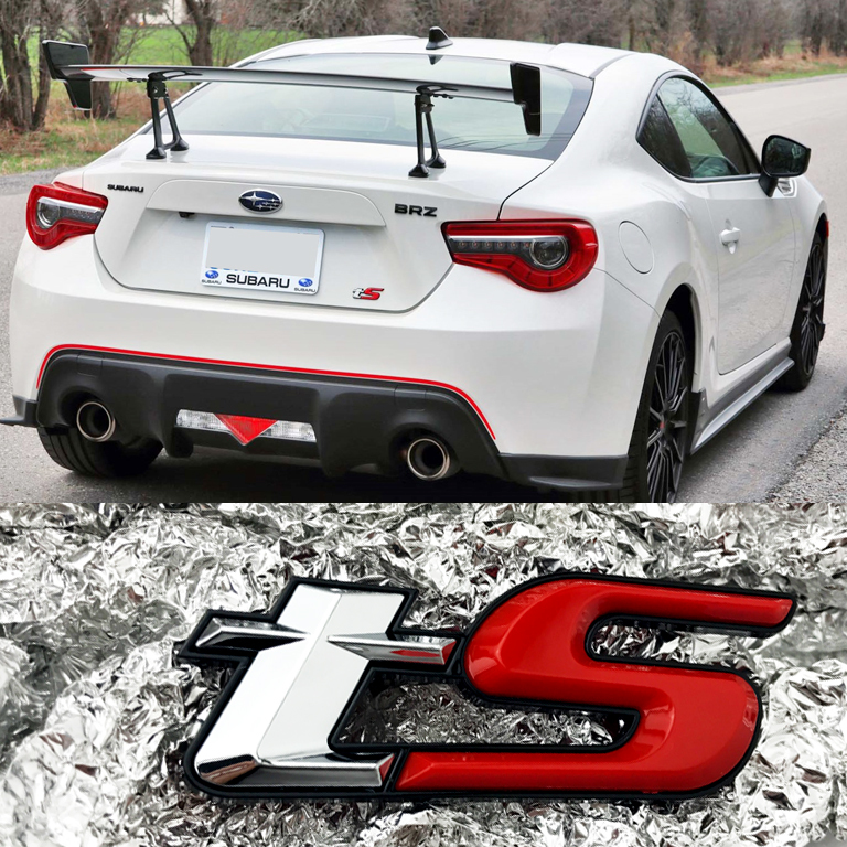 tSエンブレム シルバー+レッド WRX S4 WRX Sti BRZ フォレスター インプレッサ XV レガシィ レヴォーグ エクシーガ SVX R2 R1 ヴィヴィオ拍卖