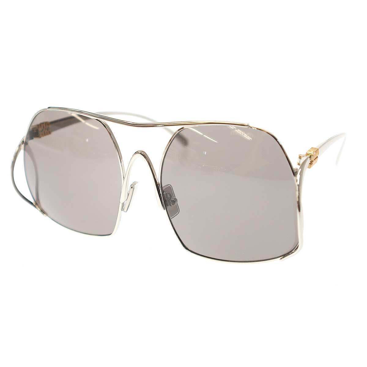 miu miu ミュウミュウ 25SS オンブルサングラス SMU A55 シルバー グレー 57□18 1BC-80Q 140 ITCZGHEOPO8G拍卖