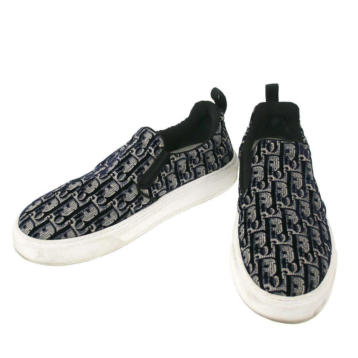 Christian Dior クリスチャンディオール Solar ソーラー オブリークベルベットスリッポンスニーカー ミックス 42 IT8236EX6OS4拍卖