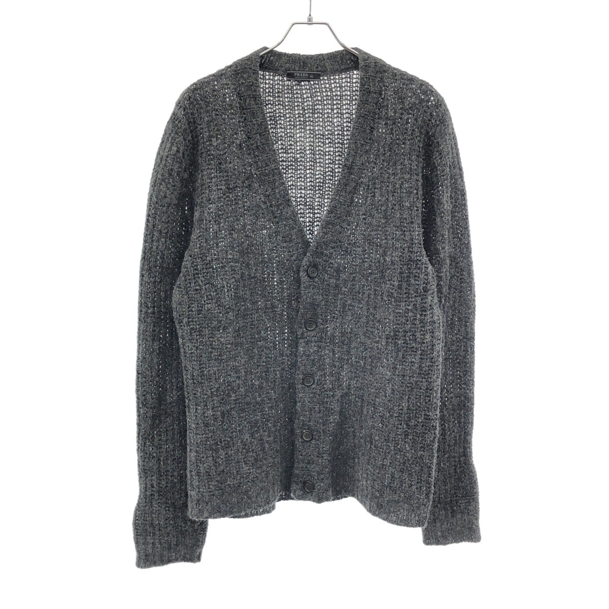 PRADA プラダ 2006AW ウールニットカーディガン UMC345 グレー 46 ITRX80Y6PJGT拍卖