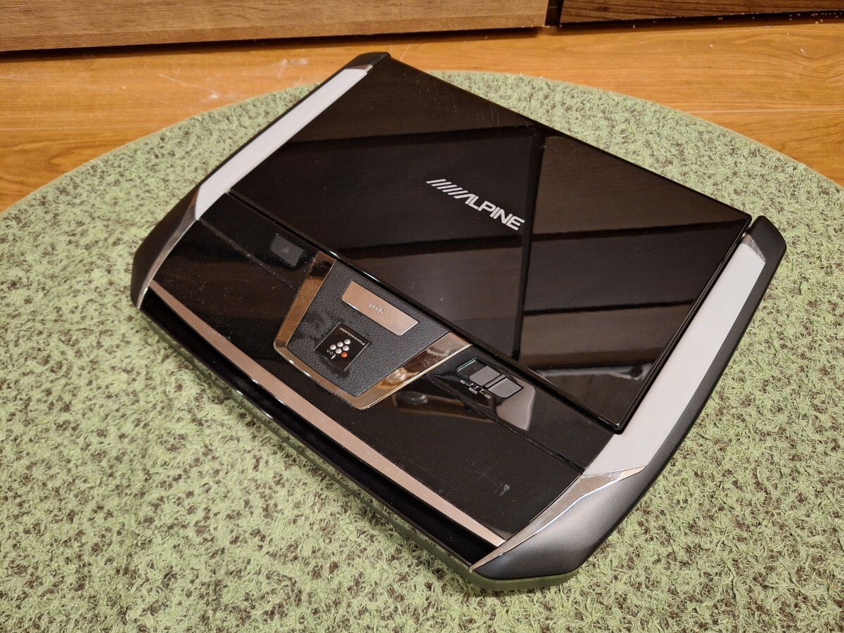 100円売切り アルパイン ALPINE 12.8インチ WXGA REAR VISION フリップダウンモニター PXH12-RB-B エスクァイアより取り外し拍卖