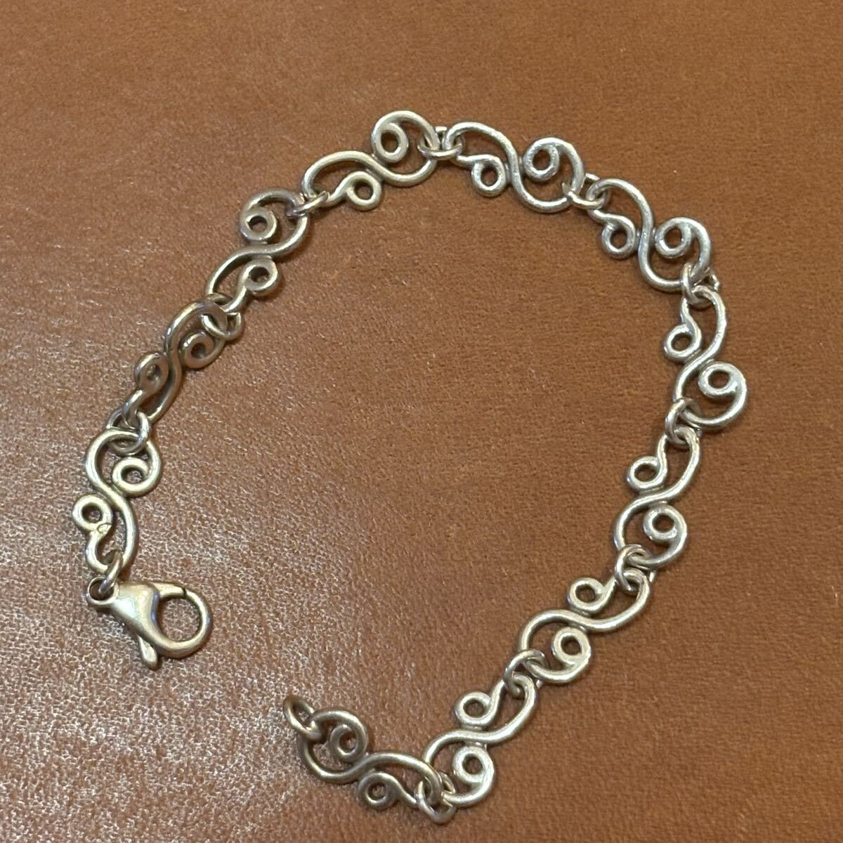 フレンチヴィンテージ シルバーブレスレット フランス 渦拍卖