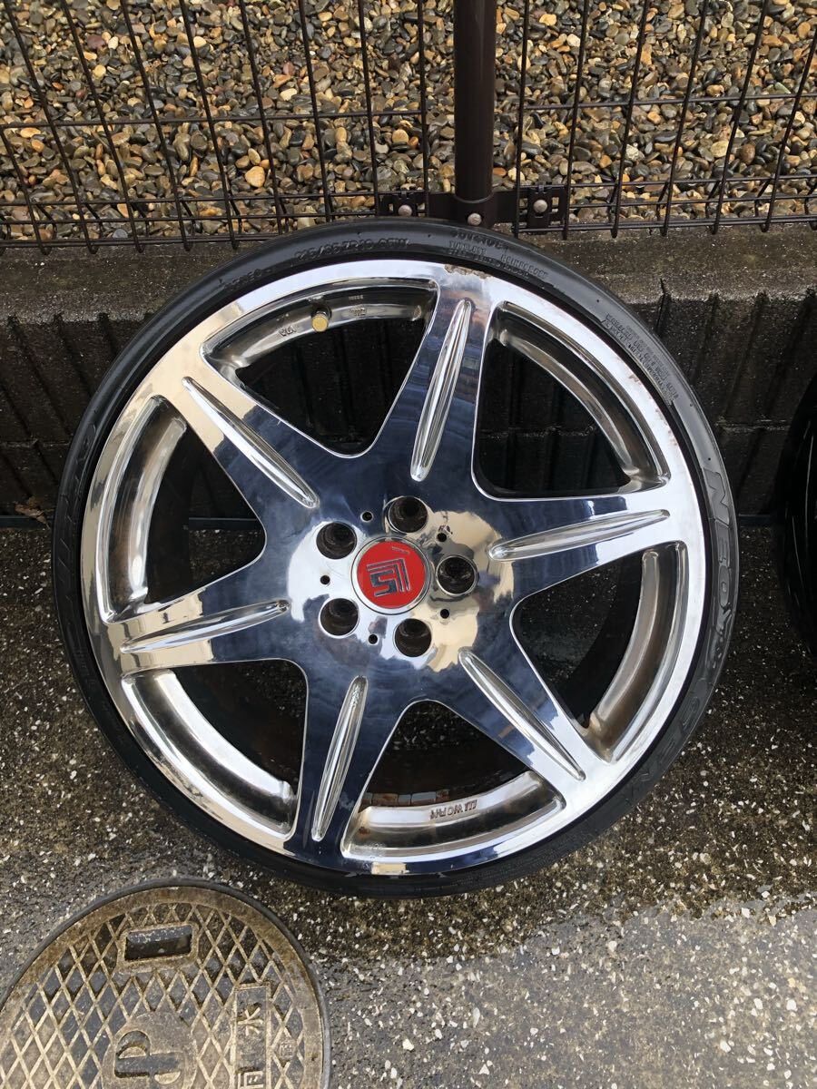 WORK LS406 モノブロック メッキ 19インチ8.5J+42 114.3 5H 4本 拍卖