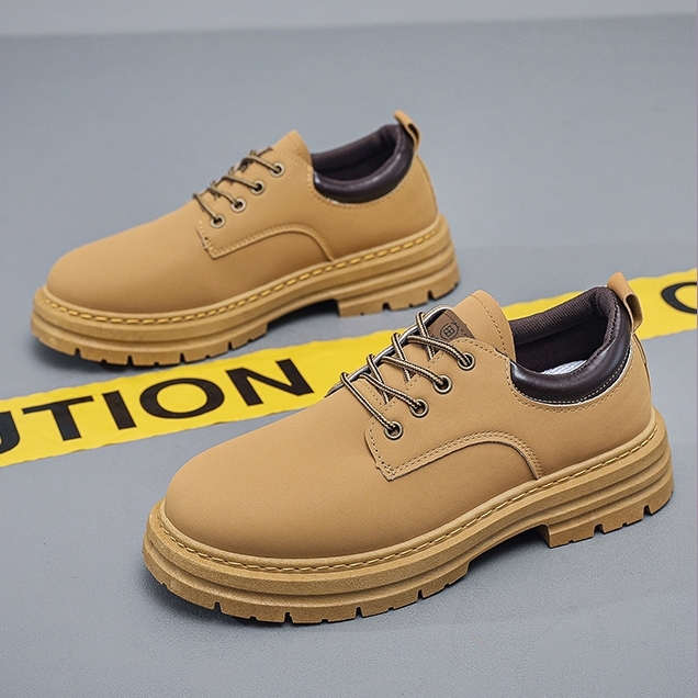 マーティンブーツ 靴 ブーツ メンズブーツ シューズ ワークブーツ バイクブーツ ライダース ローカット ミリタリー JQQ0212 カーキ 26.5cm拍卖