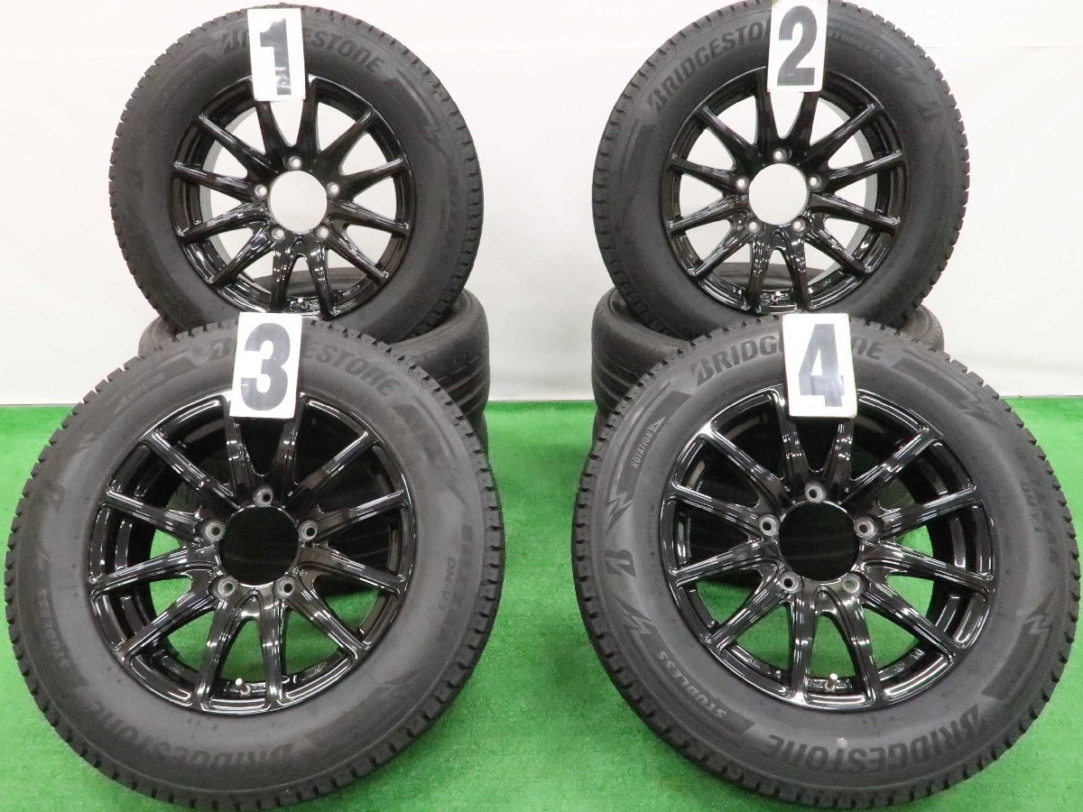 ジムニー JB64W JB23W 等に 4本 社外 16インチ 5.5J +22 5H 139.7 スタッドレス ブリヂストン ブリザック DM-V3 2022年 175/80R16 スズキ拍卖