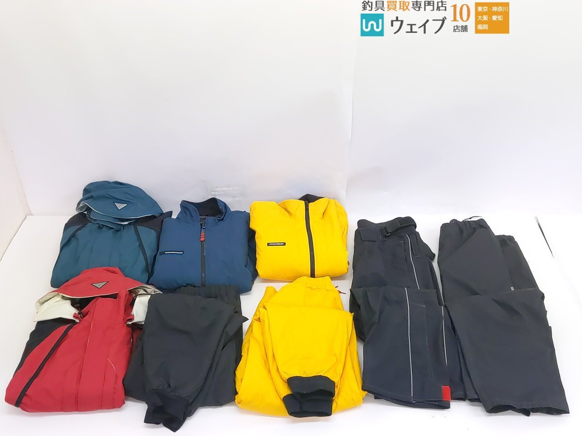 ダイワ 防水ウェアーサロペット PR-1113P・防寒ウェア セットアップ PI-1008 ・フィッシングジャケット GR-1205 計6点セット拍卖