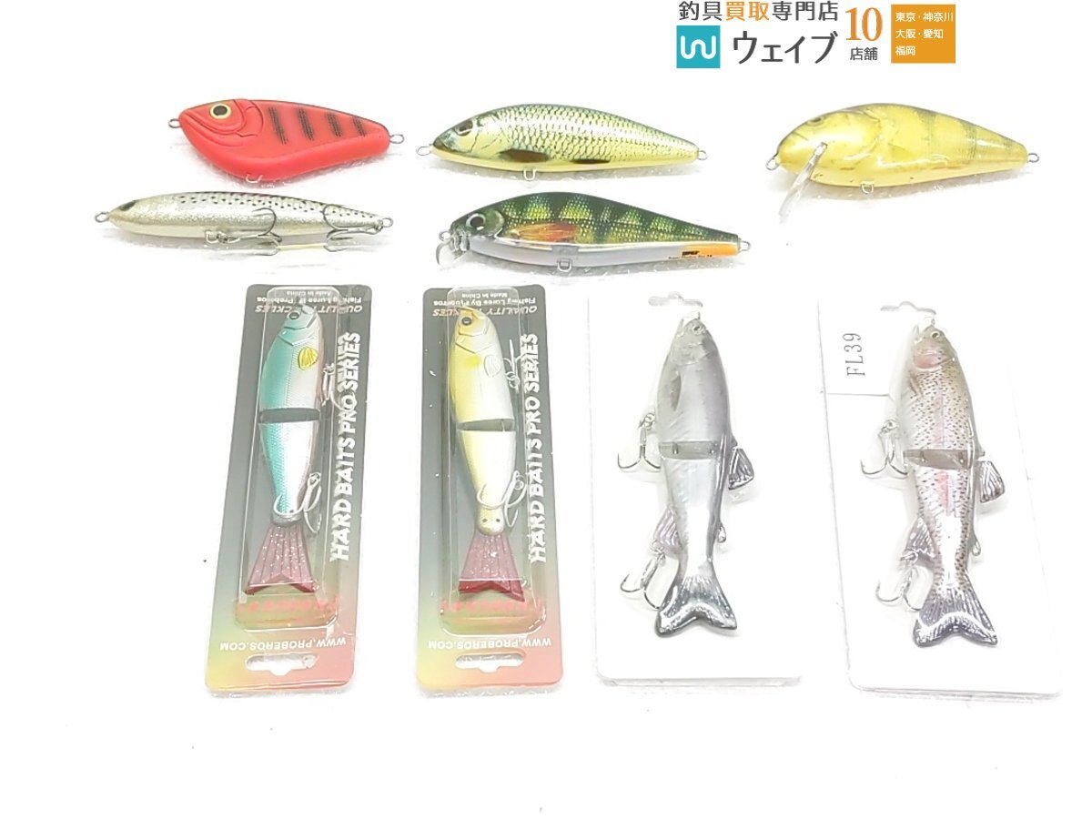 ストライクプロ 日本未発売モデルルアー 118mm ラトル、サルモ ウォリアークランク 他 ビッグベイト等 計9点セット拍卖