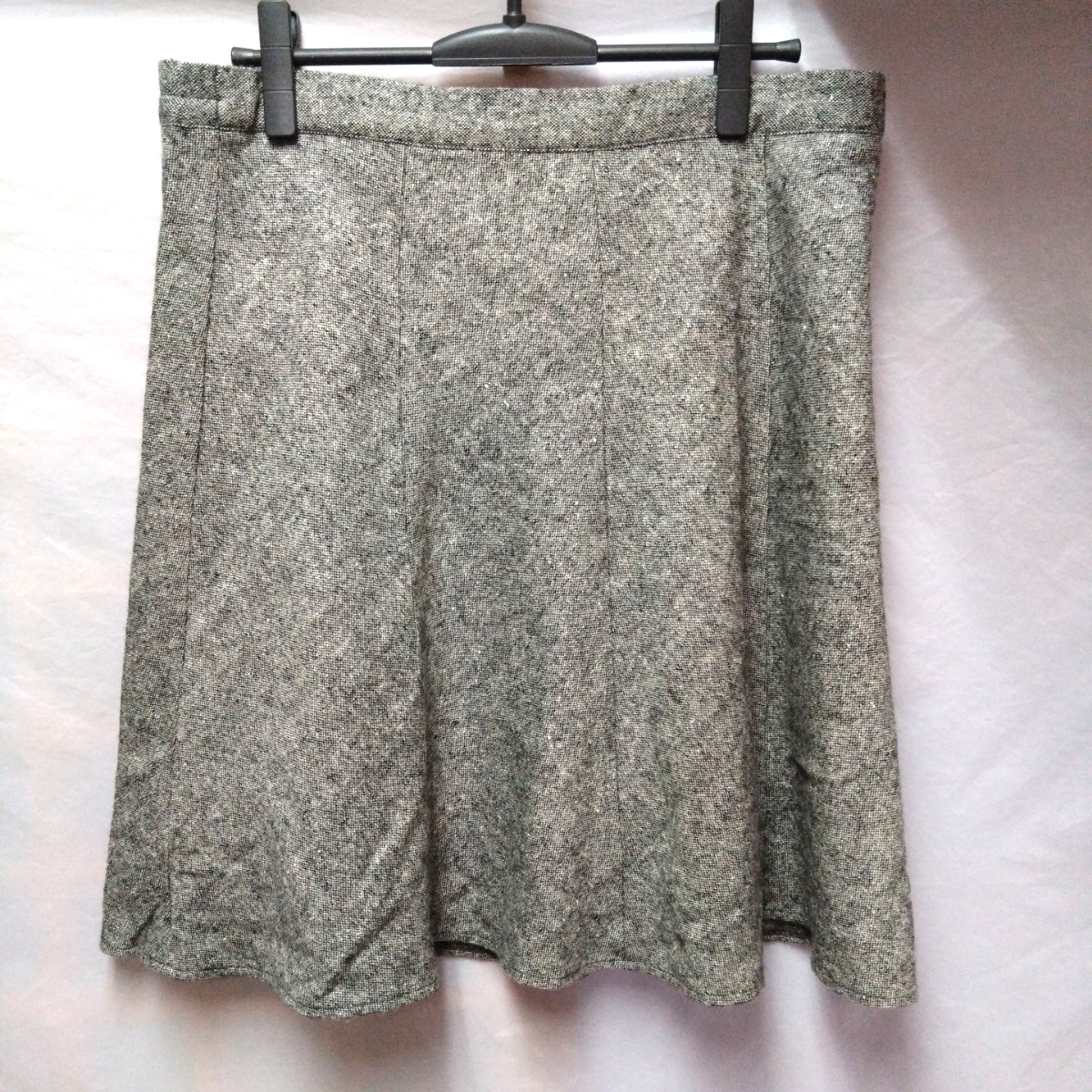 【4L】 毛混 台形スカート ウエスト 93~101 グレー系 ヤフオクにも多数出品中 大き目サイズ ゆったり拍卖