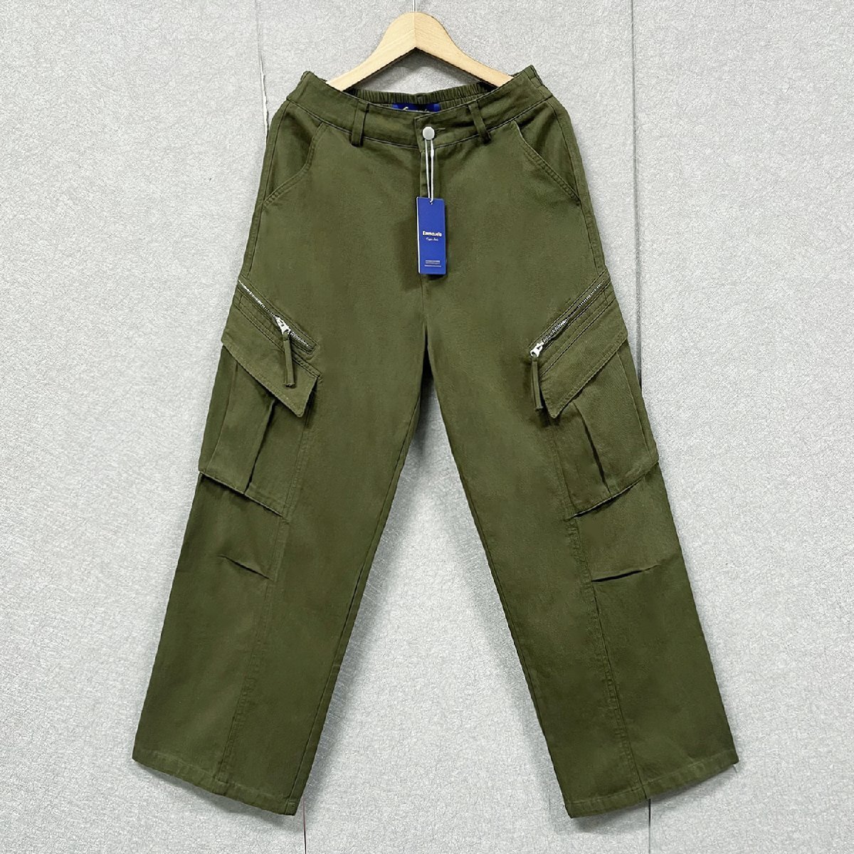 人気・ロングパンツ 定価4万◆Emmauela・イタリア・ミラノ発◆綿100% 快適 柔らか カーゴパンツ ボトムス スウェット 通学 街着 L/48拍卖