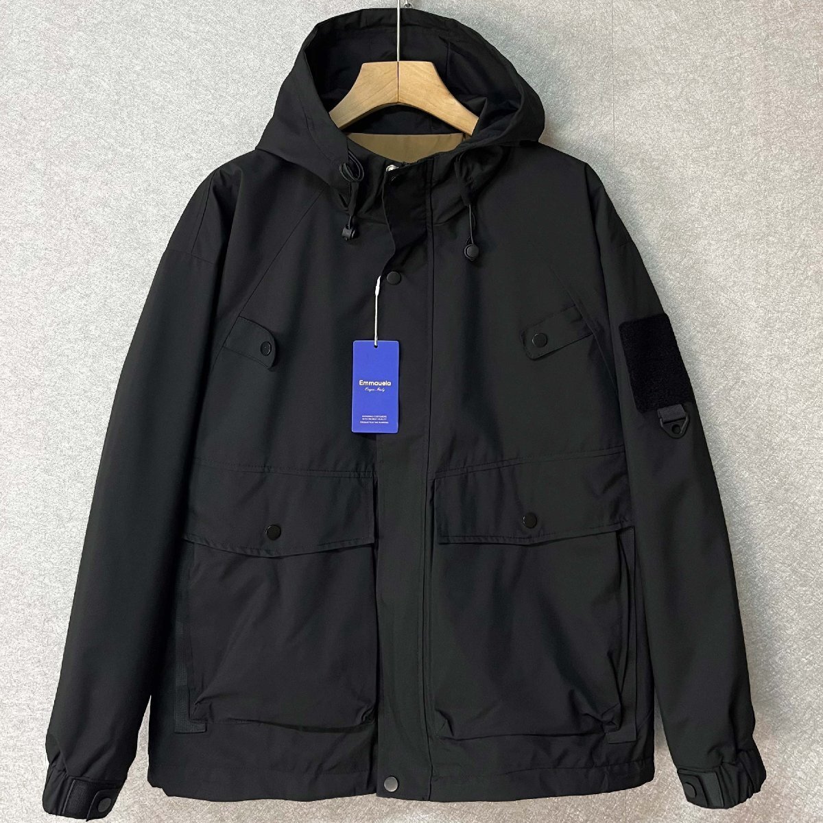 最上級・ジャケット 定価6万◆Emmauela・イタリア・ミラノ発◆上質 ソフト シンプル マウンテンパーカー ブルゾン アウトドア XL/50拍卖