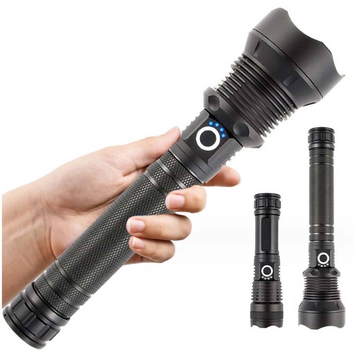 懐中電灯 LEDライト ハンディライト 充電式 5モード調光 防水 強力 小型 軽量 登山 夜釣り 防災 災害 非常用 キャンプ アウトドア shw0062拍卖