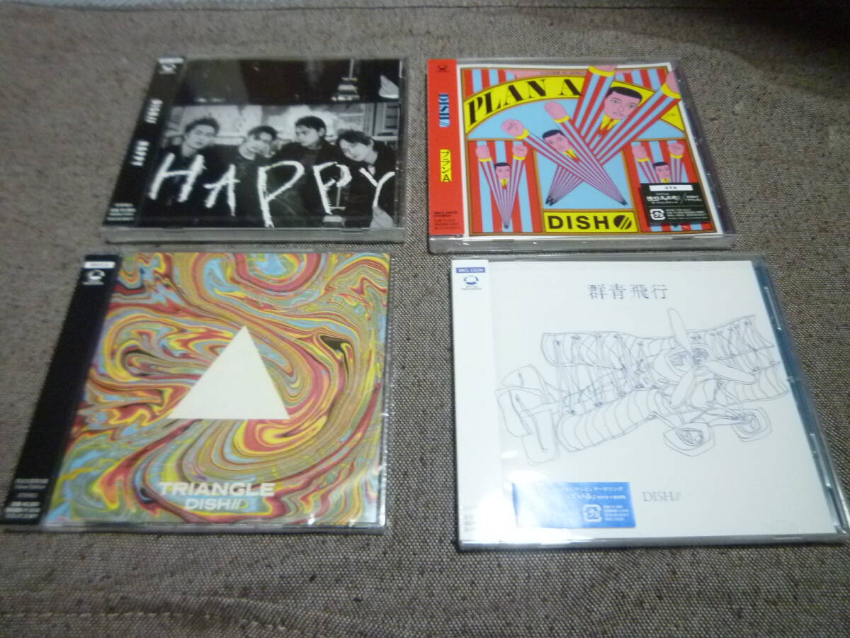 DISH// ディッシュ CD TRIANGLE プランA PLAN A 群青飛行 HAPPY アルバム シングル 4枚 未開封 保管品 朝、月面も笑っている 拍卖