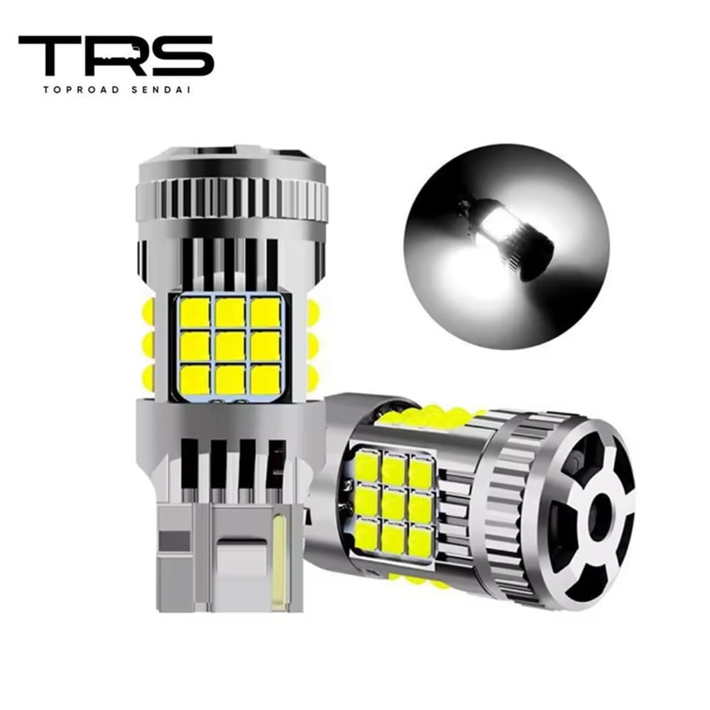 TRS 超爆光 T20 シングル LEDバルブ 12V ホワイト 2個入 放熱ファン バックランプ 310223拍卖
