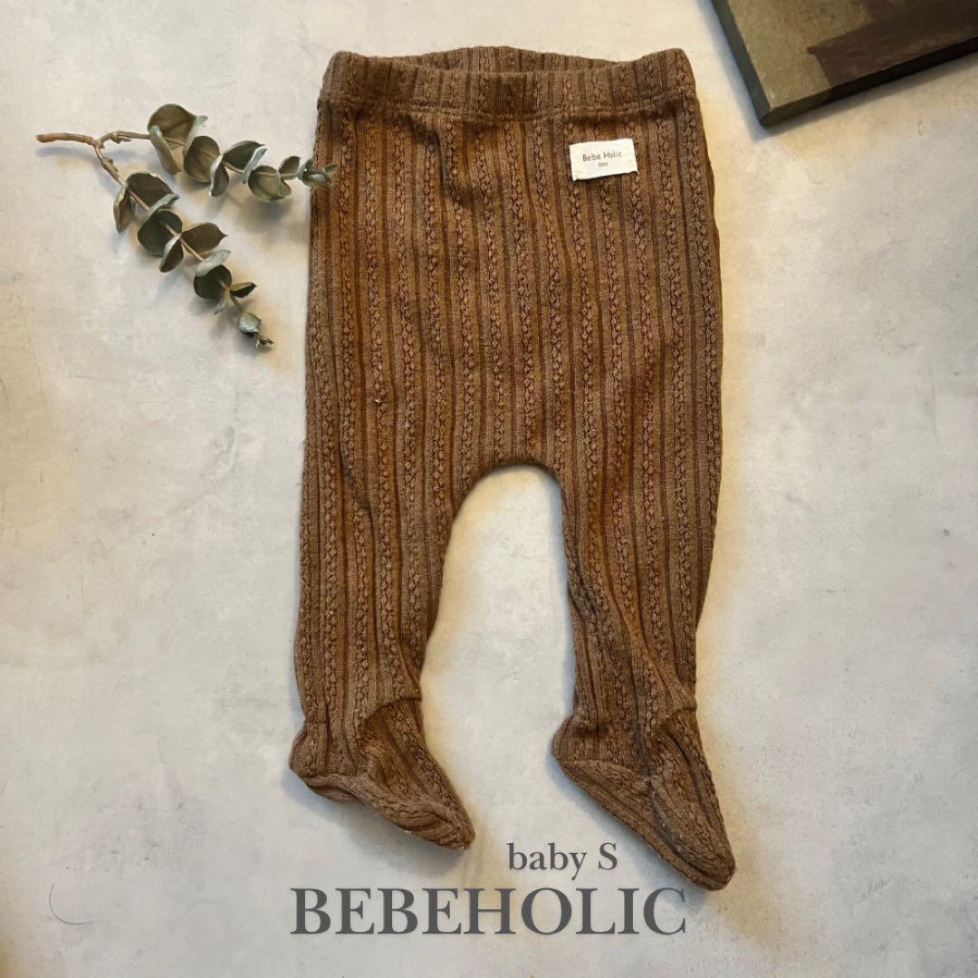 Bebe Holic 足つき ニット レギンス 韓国 子供服 新生児 ブラウン拍卖