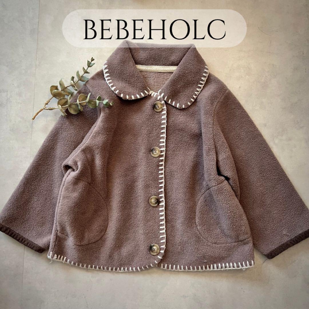 BEBEHOLIC フリース ジャケット 韓国 アウター くすみカラー ステッチ拍卖