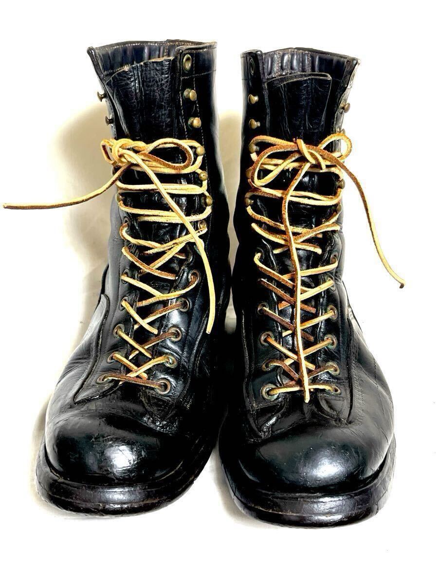 30s USA製 ビンテージ 茶芯 ロガー ブーツ ブラック 黒 レザー/ホワイツ WHITES スモークジャンパー レッドウィング REDWING拍卖