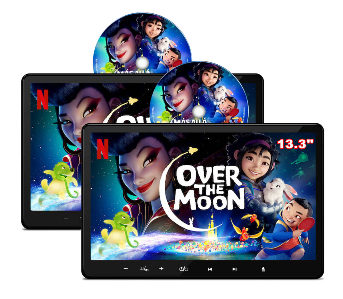 【期間限定★特別価格】 INTENAVI DVDプレーヤー 車載用 後部座席 13.3インチ 高画質 ヘッドレストモニター CPRM対応 2台セット 拍卖