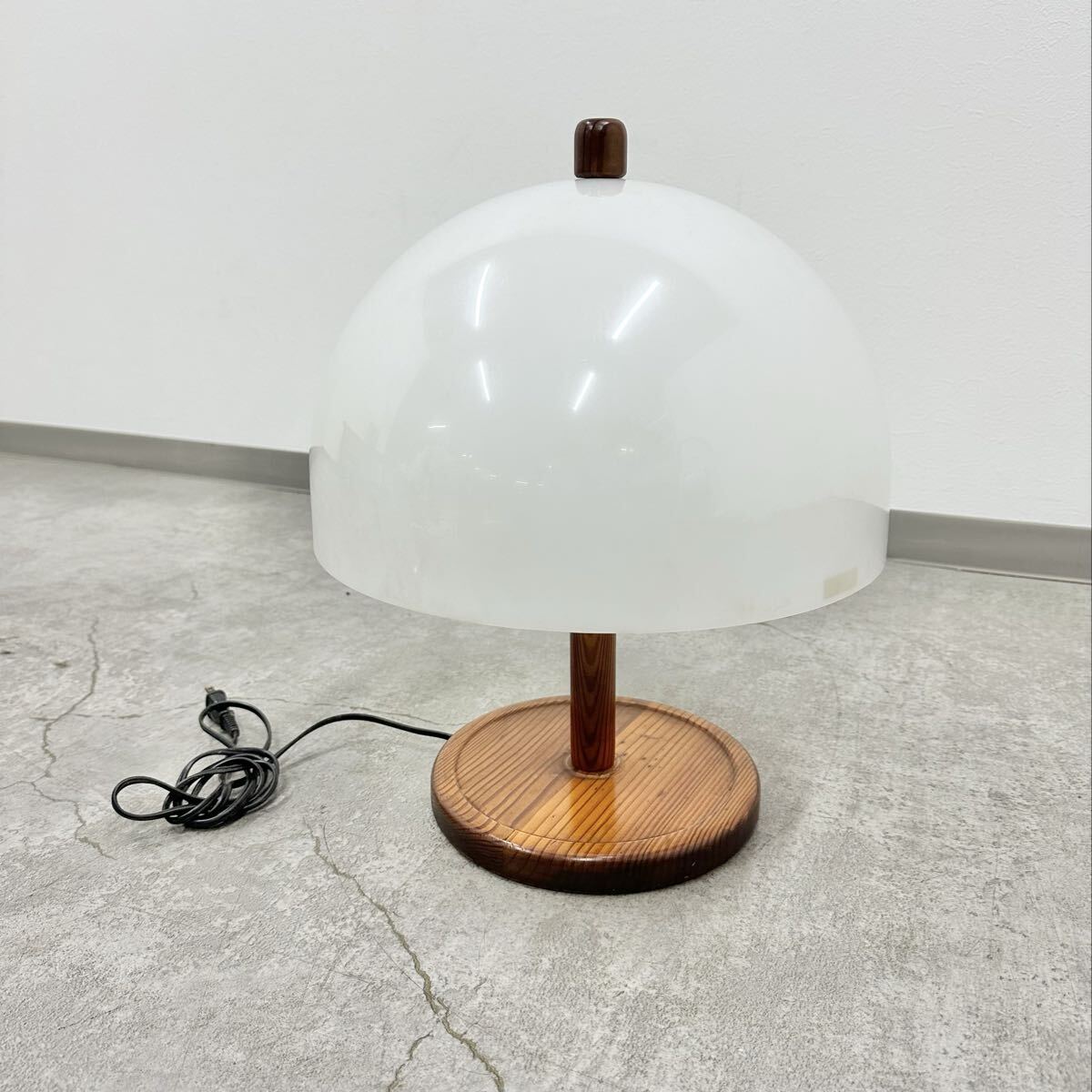 SNT1064 昭和レトロ ヴィンテージ 80's ナショナル 卓上ライト 照明 ミッドセンチュリー ライト スタンドランプ 木製 当時物拍卖