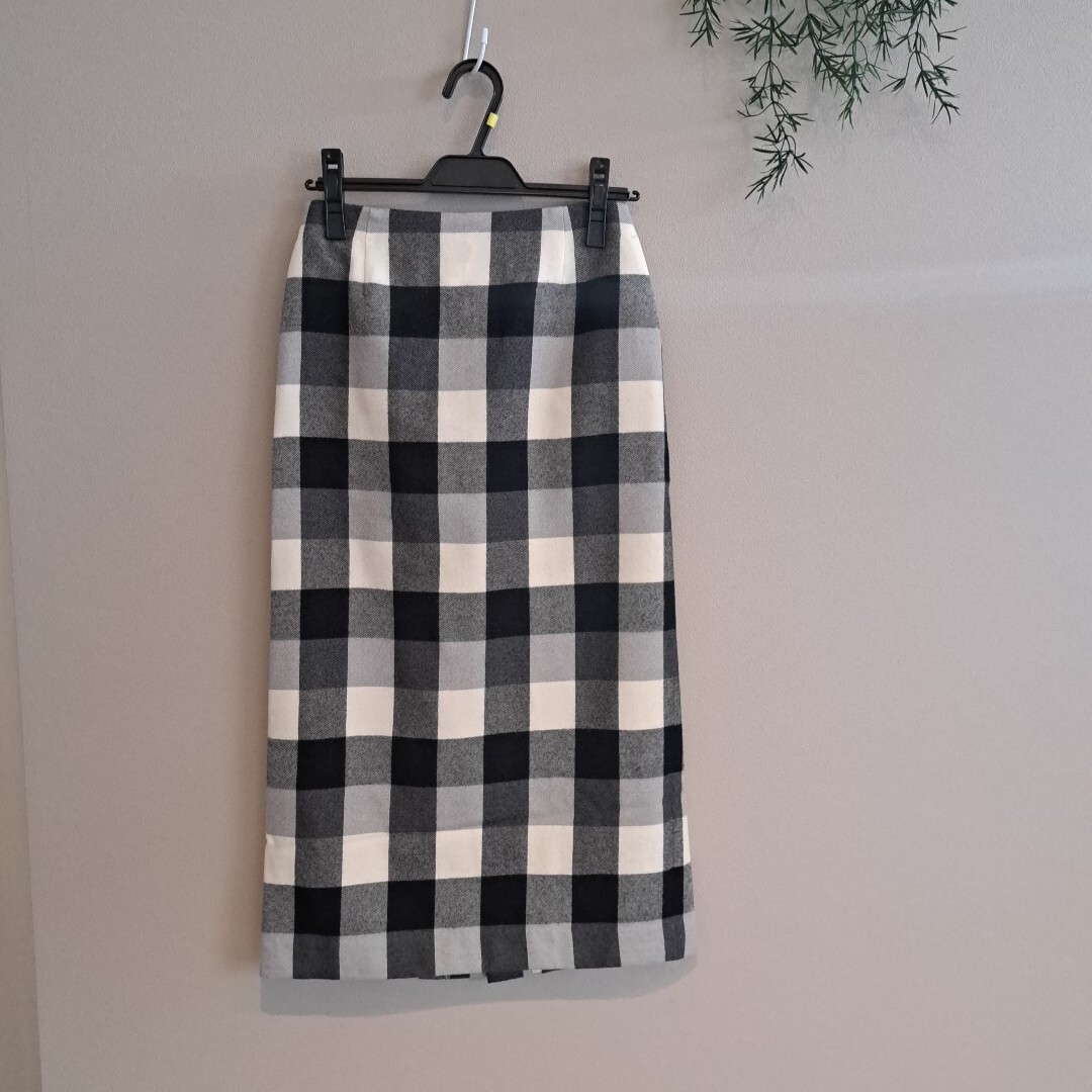 ロートレアモン LAUTREAMONT スカート チェック サイズ38 秋冬 タイトスカート拍卖