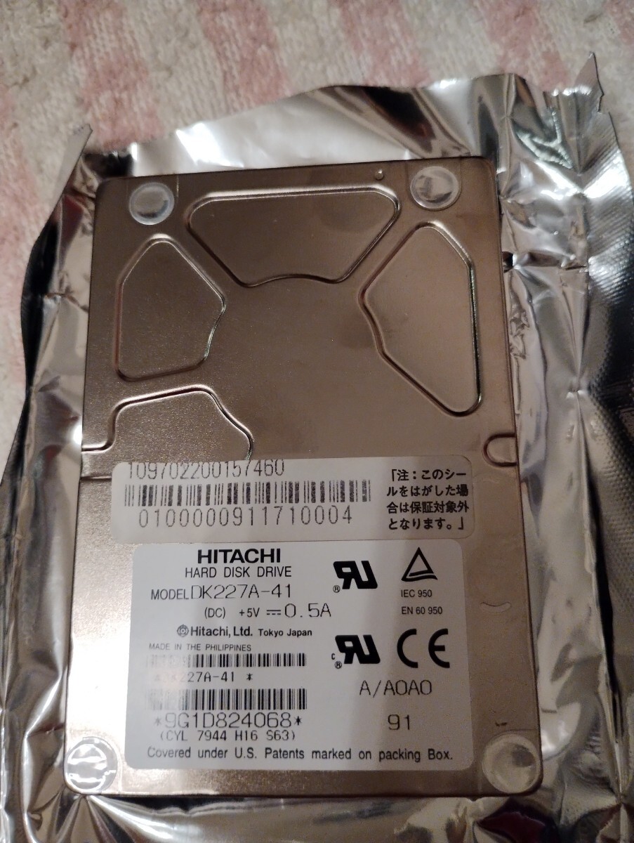 HITACHI HDD IDE 2.5インチ DK227A-41 Hitachi (DK227A-41) 4.1GB Internal 4000RPM 2.5 (DK227A-41) PC-9821等拍卖