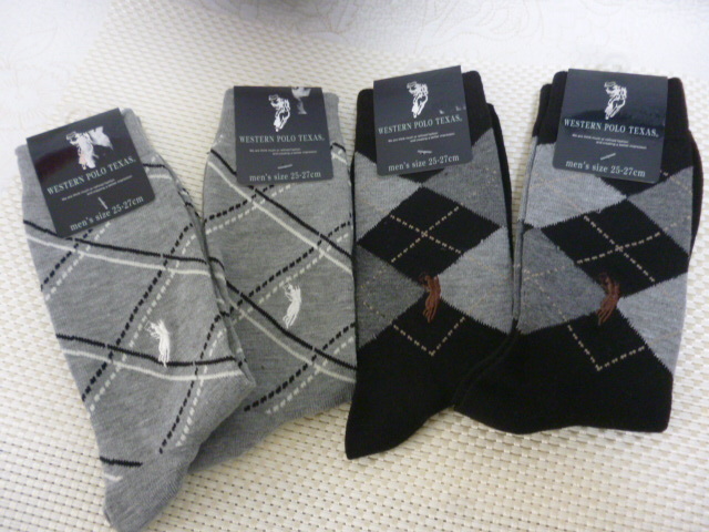 ☆未使用 WESTERN POLO TEXAS☆靴下 4足セット men's size 25~27cm拍卖