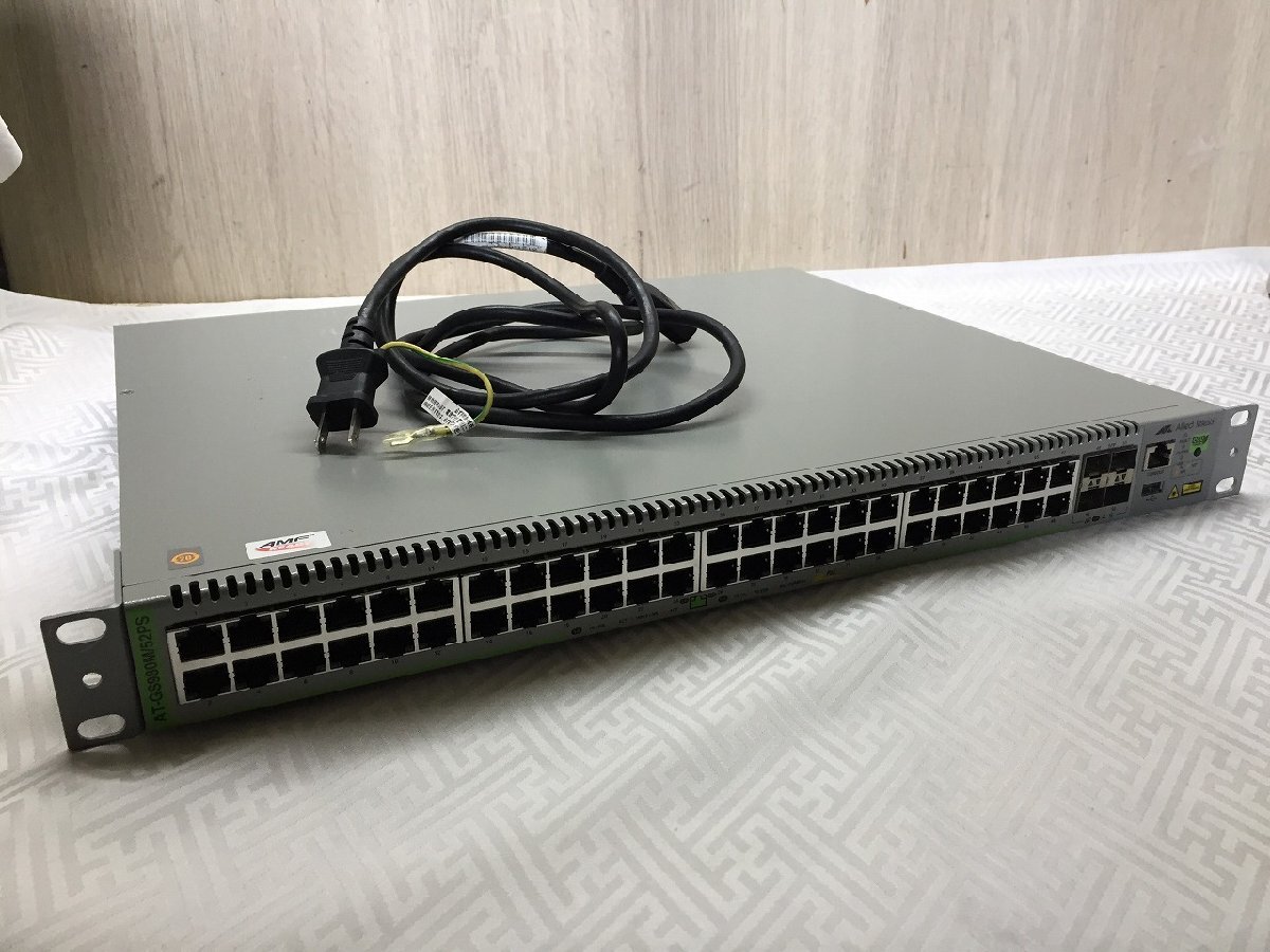 ◆Allied Telesis アライドテレシス AT-GS980M/52PS スイッチングハブ 48ポート<E1024L1-1F-1>拍卖