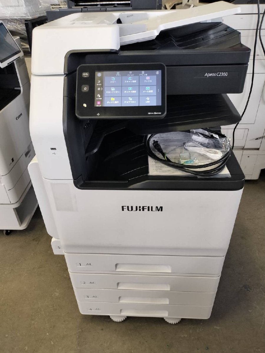 ◇富士ゼロックス 【印字極少1657枚】 Apeos C2360/無線LAN Wi-Fiキット付き A3カラー複合機 /4段/C/F/P/S/両面/取説【E1010M1BH】拍卖