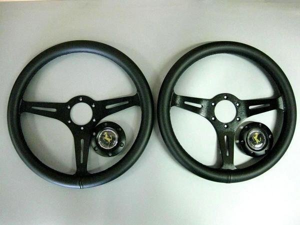 ナルディタイプ ステアリング 33φ(33パイ) ブラックレザー ブラックステッチ拍卖