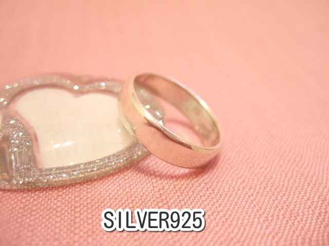 横浜最新シルバー925SILVER銀♪魅惑の鏡面平打ちリング 巾5ミリ 13号 メンズレディース 送料無料ξgRξ ξ指輪7拍卖