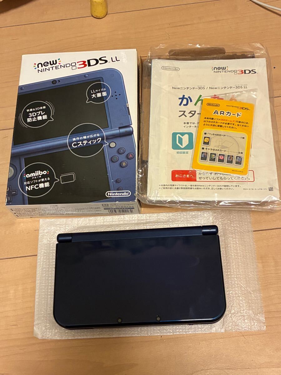 ☆動作確認のみ 新品同様 極上美品 希少品☆ newニンテンドー3DSLL メタリックブルー 任天堂 完品★拍卖