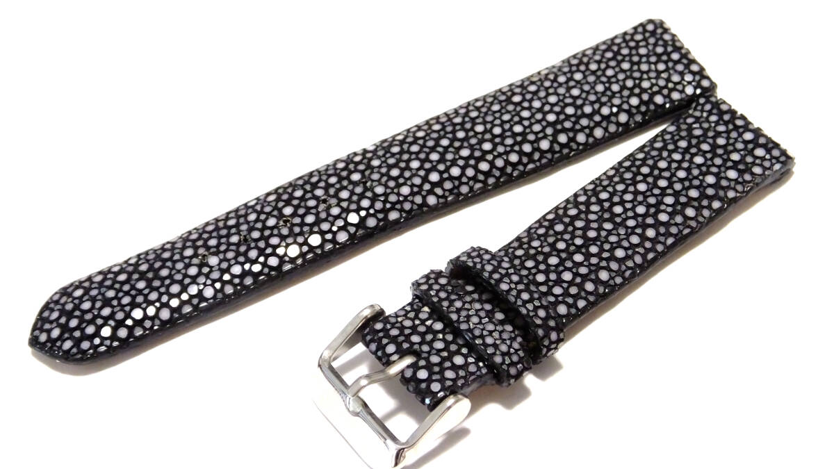 エイ革 スティングレイ ポリッシュ 黒 19mm STPSA 少し長め拍卖