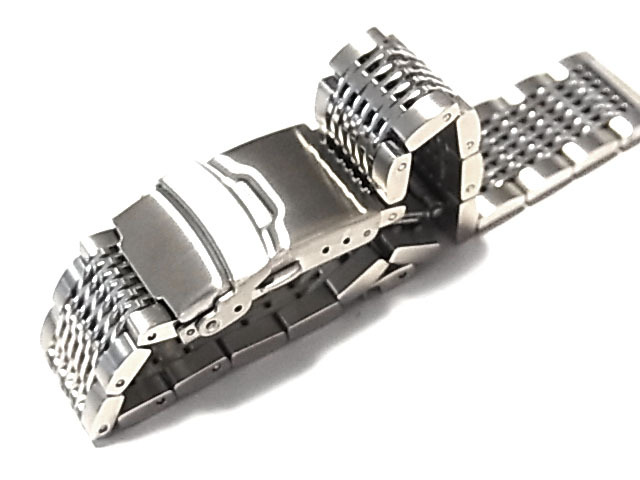 訳)13連無垢 ヴィンテージダイバー復刻 20mm 4515R28(セイコー、オメガなどに。)拍卖