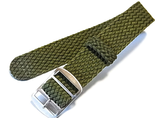 PERLON AIR NATO 軽量 引き通しナイロンストラップ アーミーグリーン 20mm 21mm 42PERLON6拍卖