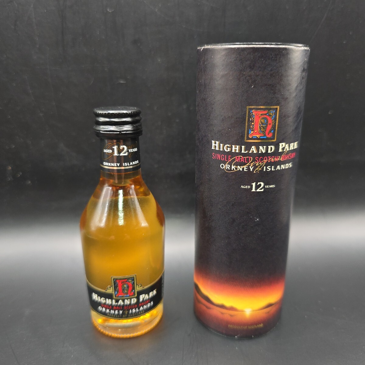 【希少・古酒・未開栓】ハイランドパーク HIGHLAND PARK シングルモルト スコッチ ウイスキー 12年 ミニボトル ミニチュアボトル 50ml拍卖