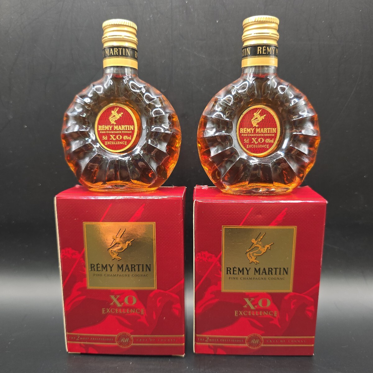 【希少・古酒・未開栓】REMY MARTIN X.O EXCELLENCE 50ml ミニチュアボトル 古酒 レミー マルタン エクセレンス コニャック 2個セット 箱付拍卖
